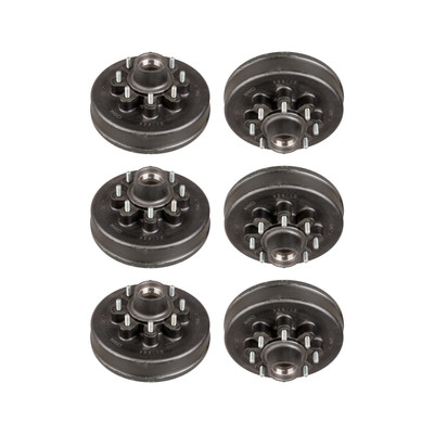 Lippert (6-Pack) 7K lbs 12" Brake Drum Hub Assembly for 7,000- Axle - 8 on 6.5",1/2" Stud - Heavy-Duty Trailer Component LIPKITFGA1E