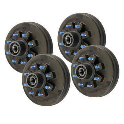 Lippert (4-Pack) 16K lbs Threaded Brake Hub - 8 on 275 mm, 17-1/2" Wheels, M22 Studs, Oil - Heavy-Duty Trailer Component