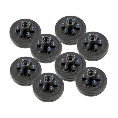 Lippert (8-Pack) 4400 lbs 10" RV Brake Drum Hub Assembly for 4,400- Axle - 6 on 5.5", 1/2" Stud - Heavy-Duty Trailer Component LIPKIT2G838