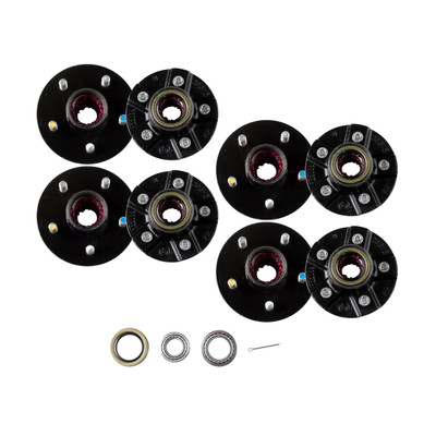 Lippert (4-Pack) 2200 lbs Idler Hub, 5 on 4.5"; 5.5" Hub Flange - 2,200 (with Bearing Cone Kit) - Heavy-Duty Trailer Component LIPKITF97A2