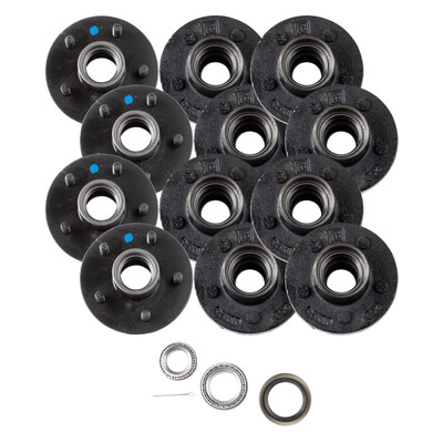 Lippert (6-Pack) 3500 lbs Idler Hub, 5 on 4.5" - 3,500 (with Bearing Cone Kit) - Heavy-Duty Trailer Component LIPKITBDI46