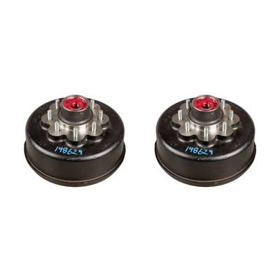 Lippert (2-Pack) 8K lbs RV Brake Drum Hub Assembly for 8,000- Axle - 8 on 6.5", 9/16" Stud - Heavy-Duty Trailer Component LIPKIT257GC