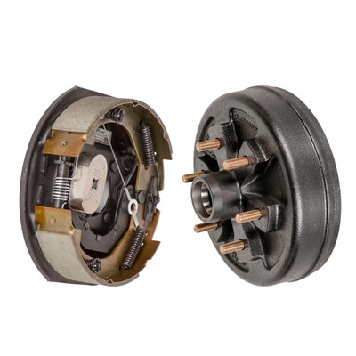 Lippert 4,400 lbs Brake Kit - 10" Brake Hub 6 on 5.5", 1/2" Stud & 10" x 2.25" Forward Self-Adjusting Passenger-Side Brake