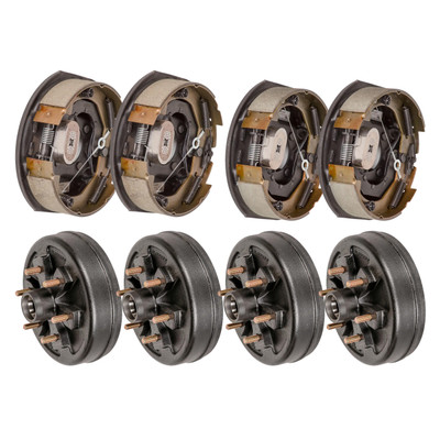 Lippert 10" Brake Kit  4 Hubs 6 on 5.5", 1/2" Stud for 4,400 lbs Axles, Plus 2 Driver & 2 Passenger Forward Self-Adjusting Brakes 4.4K, 4-Bolt LIPKIT282HD