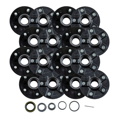 Lippert (8-Pack) 2200 lbs Idler Hub, 5 on 4.5";  6.5" Hub Flange - 2,200 (with Bearing Cone Kit) - Heavy-Duty Trailer Component LIPKIT947E7
