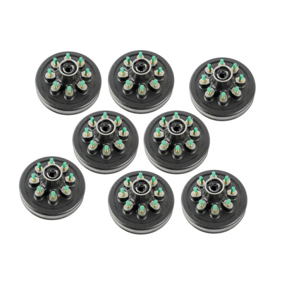 Lippert (8-Pack) 8K lbs Brake Drum Hub for 8,000- Axle 8 on 6.5", 9/16" Stud (with Bearing Cups) - Heavy-Duty Trailer Component LIPKITG8A8J