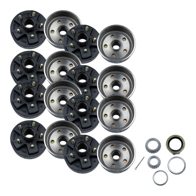 Lippert (8-Pack) 2200 lbs 7" Brake Hub, 5 on 4.5"; 1/2" Stud - 2,200 (with Bearing Cone Kit) - Heavy-Duty Trailer Component
