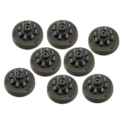 Lippert (8-Pack) 8K lbs Brake Drum Hub Assembly for 8,000- Axle - 8 on 6.5", 5/8" Stud - Heavy-Duty Trailer Component