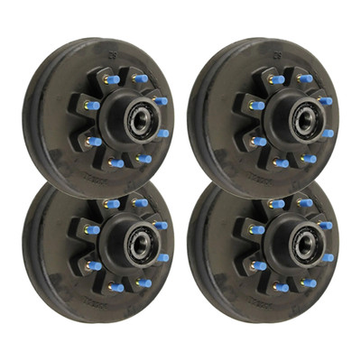 Lippert (4-Pack) 8K lbs Threaded Hybrid Hub - 8,000- 8 on 6-1/2", 17-1/2" Wheels, 5/8" Studs, Grease - Heavy-Duty Trailer Component