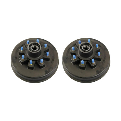 Lippert (2-Pack) 12000 lbs Brake Drum Hub Assembly for 12,000- Axle 8 on 6.5", 5/8" Stud - Heavy-Duty Trailer Component LIPKITBJCE8