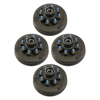 Lippert (4-Pack) 12000 lbs Brake Drum Hub Assembly for 12,000- Axle 8 on 6.5", 5/8" Stud - Heavy-Duty Trailer Component LIPKIT6EC41