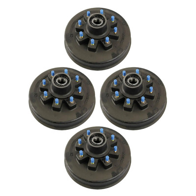 Lippert (4-Pack) 8K lbs Brake Drum Hub Assembly for 8,000- Hybrid Axle - 8 on 6.5", 5/8" Stud - Heavy-Duty Trailer Component LIPKIT7JA6D