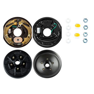 Lippert 10" 3,500 lb RV Brake Kit  1 Brake Drum Hub (5 on 4.5", 1/2" Stud with Bearing Cone) & 1 Right Forward Self-Adjusting Brake Assembly (10" x 2.25") LIPKITGD882