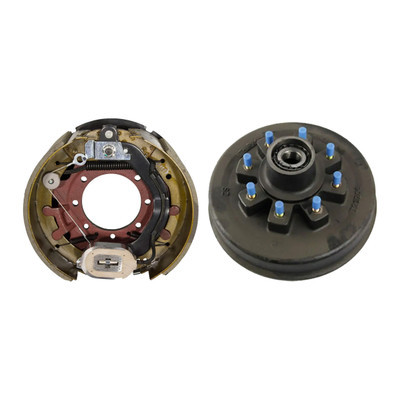 Lippert 12,000-lb Trailer Brake Kit  1 Brake Drum Hub (8 on 6.5", 5/8" Stud) & 1 Left Electric Brake Assembly (12.25" x 5") LIPKITCA09F