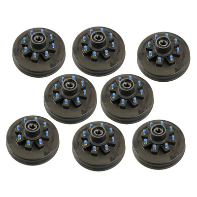 Lippert (8-Pack) 8K lbs Brake Drum Hub Assembly for 8,000- Hybrid Axle - 8 on 6.5", 5/8" Stud - Heavy-Duty Trailer Component