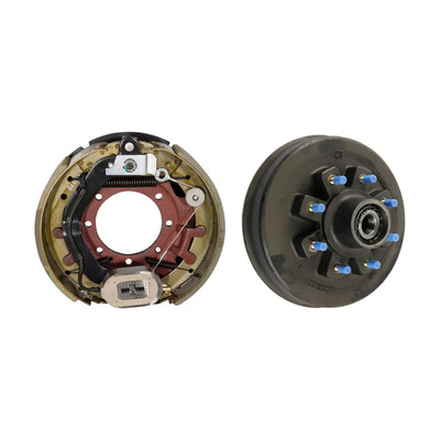 Lippert 16,000 lb Threaded Brake Hub  8 on 275 mm, 17.5" Wheels, M22 Studs with 1 Right Forward Self-Adjusting Brake (12-1/4" x 5", 7-Bolt) LIPKITC8B7A