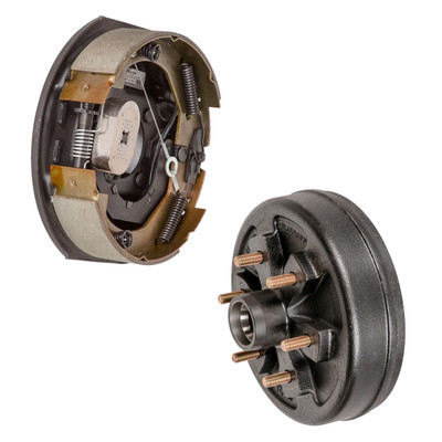 Lippert 10" 4,400 lb RV Brake Kit  1 Brake Hub (6 on 5.5", 1/2" Stud) with 1 Right Forward Self-Adjusting Brake (10" x 2-1/4") LIPKITF036C