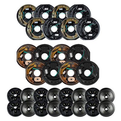 Lippert 10" 3,500 lb Electric Trailer Brake Kit  8 Brake Drum Hubs (5 on 4.5", 1/2" Stud with Bearing Cone) with 4 Left & 4 Right Electric Brakes (10" x 2.25") LIPKIT99HIG