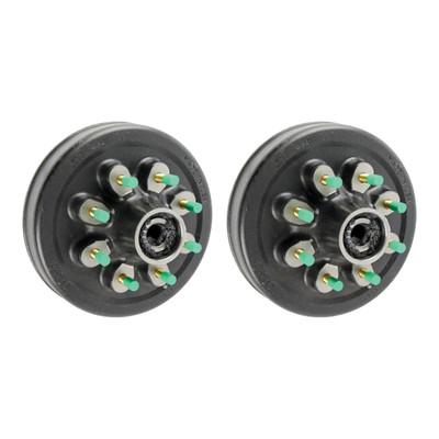 Lippert (2-Pack)  12" Threaded Hybrid Trailer Brake Hub - 8K, 8 on 6-1/2", 9/16" Studs, Oil - Heavy-Duty Trailer Component