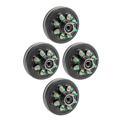 Lippert (4-Pack)  12" Threaded Hybrid Trailer Brake Hub - 8K, 8 on 6-1/2", 9/16" Studs, Oil - Heavy-Duty Trailer Component