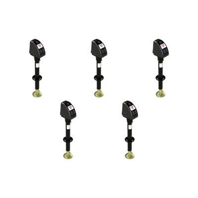 BULLDOG (5-Pack) Powered Trailer Jack, A-Frame, 3,500 lbs. Lift Capacity, Bolt-On, 14 Inch Travel, Black Cover