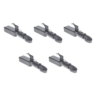 BULLDOG (5-Pack) Collar-Lok Straight Coupler, 2 Inch Diameter, High Profile Latch, 5,000 lbs. Capacity, 3 Inch Channel Width, Gray