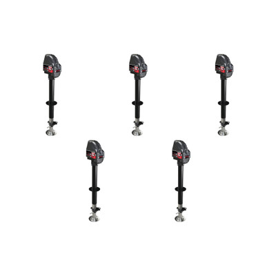 BULLDOG (5-Pack) Powered Trailer Jack, A-Frame, 4,000 lbs. Lift Capacity, Bolt-On, 22 Inch Travel, Black Cover