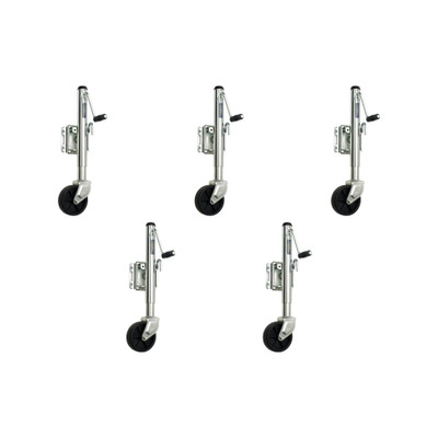 Fulton (5-Pack) Utility Trailer Jack, Side Mount, 1,200 lbs. Lift Capacity, Sidewind, Bolt-On, 10 Inch Travel