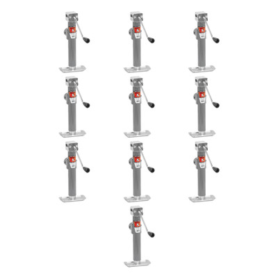 BULLDOG (10-Pack) Round Trailer Jack, Side Mount, 5,000 lbs. Lift Capacity, Sidewind, Weld-On, 10 Inch Travel
