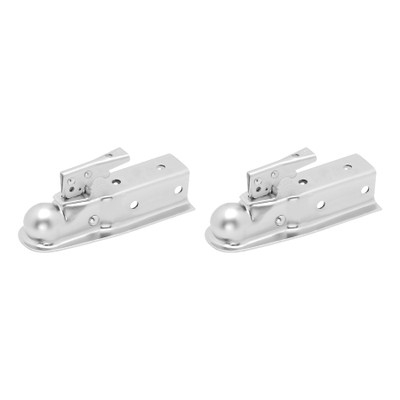 Fulton (2-Pack) Straight Coupler, 2 Inch Diameter, 3,500 lbs. Capacity, 2-1/2 Inch Channel Width, Silver