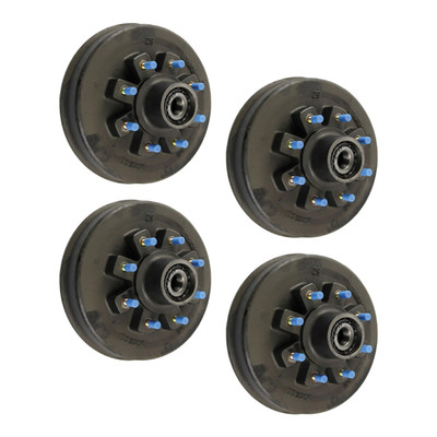 Lippert (4-Pack)  12" Threaded Hybrid Trailer Brake Hub - 8K, 8 on 6-1/2", 5/8" Studs - Heavy-Duty Trailer Components LIPKITF7AH0