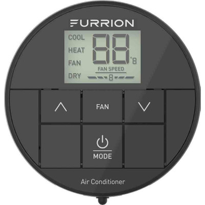 Furrion Chill Single-Zone Basic Backlit LED Wall Thermostat - Black, 2 Fan Speeds #FACW10ESSA-BL
