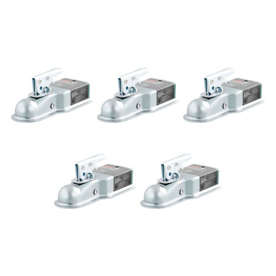 CURT (5-Pack) 1-7/8" Straight-Tongue Coupler with Posi-Lock (3" Channel, 2,000 lbs, Zinc)