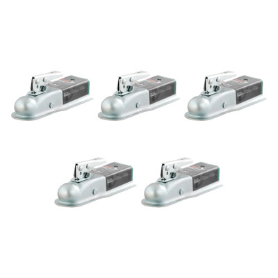 CURT (5-Pack) 2" Straight-Tongue Coupler with Posi-Lock (2-1/2" Channel, 3,500 lbs, Zinc)