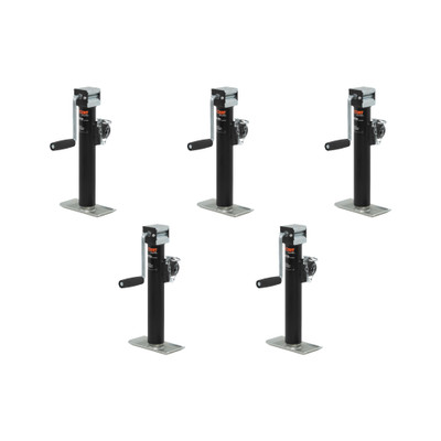 CURT (5-Pack) Pipe-Mount Swivel Jack with Side Handle (2,000 lbs, 10" Travel)
