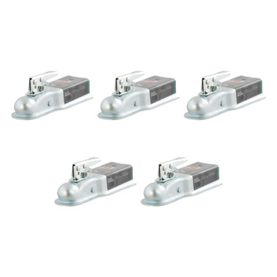 CURT (5-Pack) 2" Straight-Tongue Coupler with Posi-Lock (3" Channel, 3,500 lbs, Zinc)