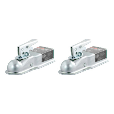 CURT (2-Pack) 1-7/8" Straight-Tongue Coupler with Posi-Lock (2-1/2" Channel, 2,000 lbs, Zinc)