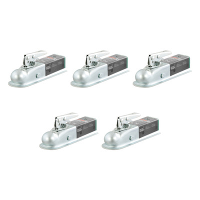CURT (5-Pack) 2" Straight-Tongue Coupler with Posi-Lock (2" Channel, 3,500 lbs, Zinc)