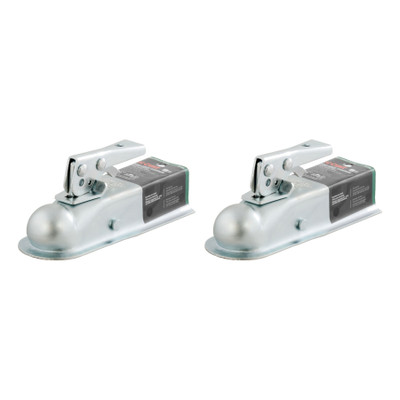 CURT (2-Pack) 1-7/8" Straight-Tongue Coupler with Posi-Lock (2" Channel, 2,000 lbs, Zinc)