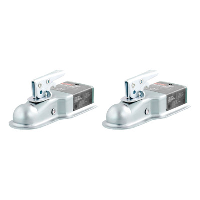 CURT (2-Pack) 1-7/8" Straight-Tongue Coupler with Posi-Lock (3" Channel, 2,000 lbs, Zinc)