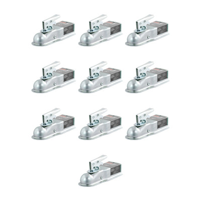 CURT (10-Pack) 1-7/8" Straight-Tongue Coupler with Posi-Lock (2-1/2" Channel, 2,000 lbs, Zinc)