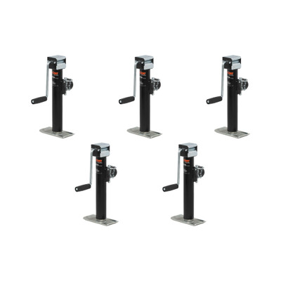 CURT (5-Pack) Pipe-Mount Swivel Jack with Side Handle (5,000 lbs, 10" Travel)