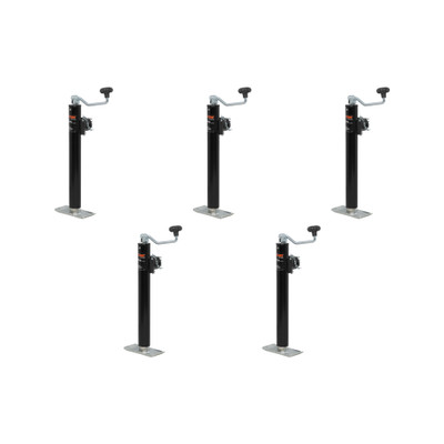 CURT (5-Pack) Pipe-Mount Swivel Jack with Top Handle (5,000 lbs, 15" Travel)