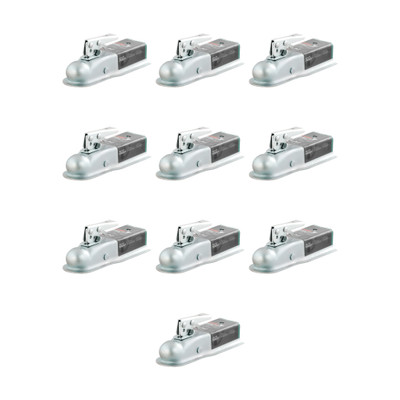 CURT (10-Pack) 2" Straight-Tongue Coupler with Posi-Lock (2-1/2" Channel, 3,500 lbs, Zinc)