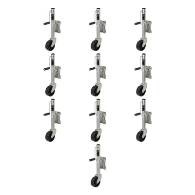 CURT (10-Pack) Marine Jack with 6" Wheel (1,200 lbs, 10" Travel)