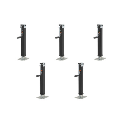CURT (5-Pack) Direct-Weld Square Jack with Side Handle (8,000 lbs, 15" Travel)