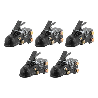 CURT (5-Pack) 2-5/16" Channel-Mount Coupler with Easy-Lock (15,000 lbs, Black)