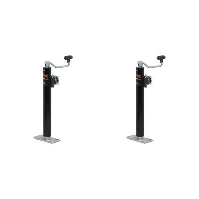 CURT (2-Pack) Pipe-Mount Swivel Jack with Top Handle (5,000 lbs, 15" Travel)