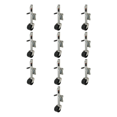 CURT (10-Pack) Marine Jack with Dual 6" Wheels (1,500 lbs, 10" Travel)