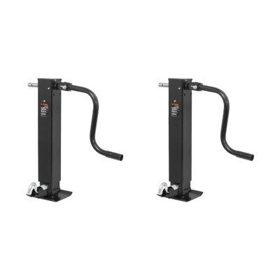 CURT (2-Pack) Direct-Weld Square Jack with Side Handle (12,000 lbs, 12-1/2" Travel)